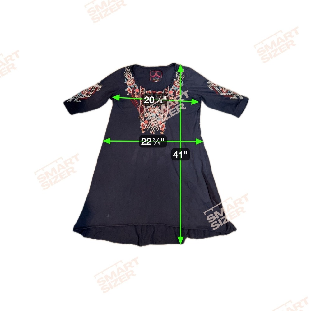 Johnny Was JW Tunic Dress Size 1X Embroidered Quiet Luxury Casual Vibrant - Picture 8 of 8